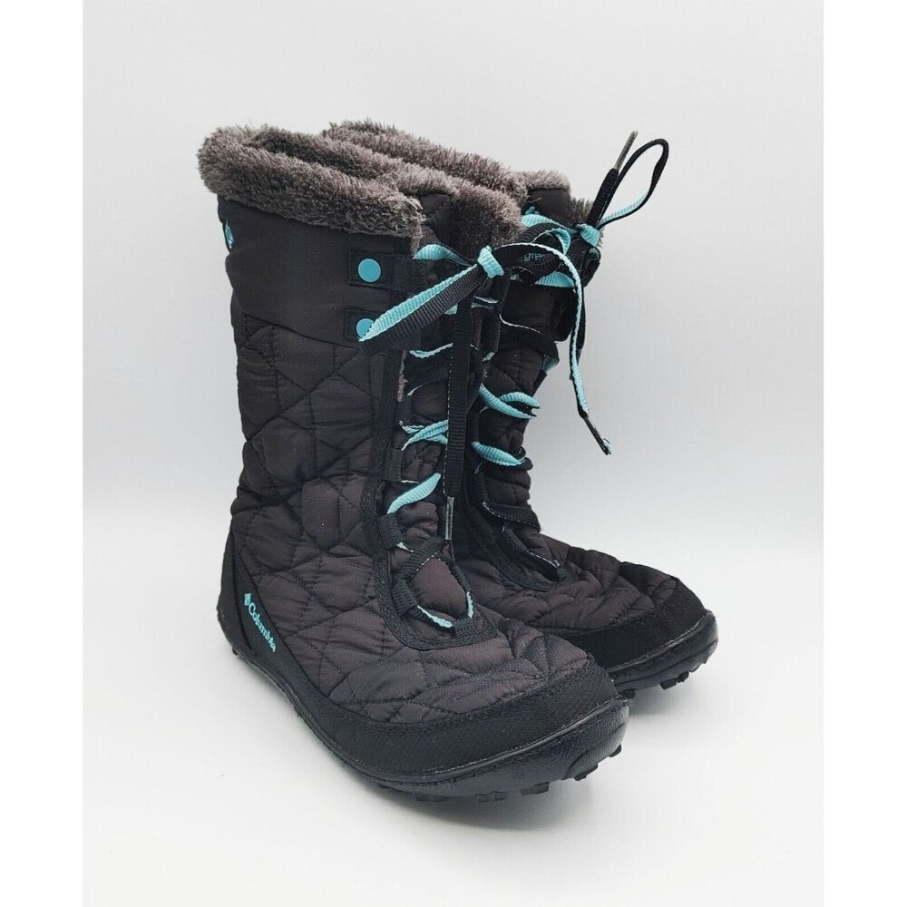 Columbia 200 Grams Waterproof Omni-grip Black Boots Big Girls Size 4